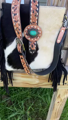 Black Nevada, Genuine Leather & Genuine Cowhide, each cowhide that you recieve is going to be different, comes with the matching adjustable belt strap‼️ #tiktokshopfinds #creatorsearchinsights 