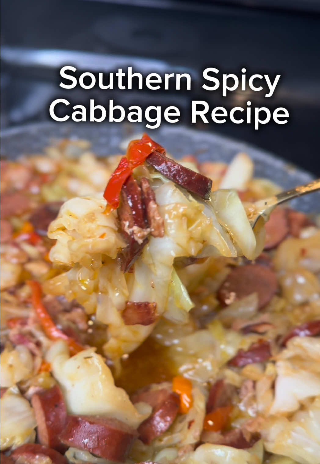 Easy step by step Spicy Cabbage Recipe 🌶️ 🥬  #cabbage #soulfood #thanksgiving #fallrecipes #itsbigheadjr  
