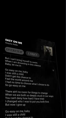 Easy on me by Adele🎧 #song #music #fyp #karaoke #lyrics 