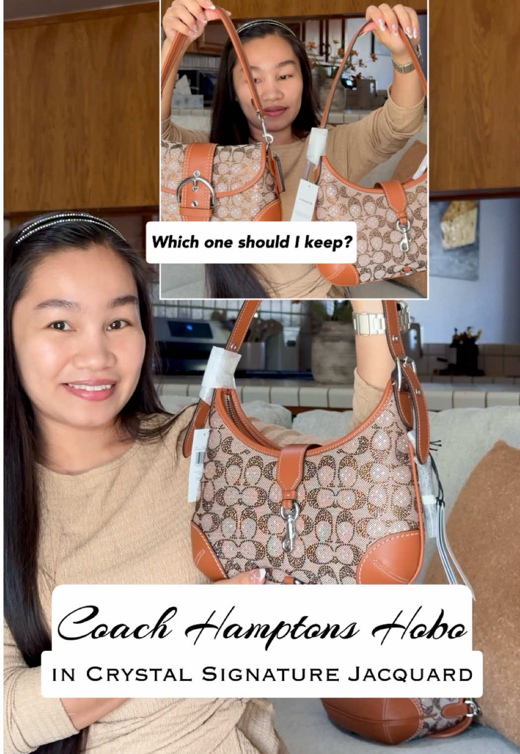 This is my 6th and last one for this year! 😭 I think I did good cuz I didn’t buy any bags for a few years! 😂 Coach Hamptons Hobo in Crystal Signature Jacquard Unboxing. Coach Crystal Flap vs. Coach Crystal Hampton #coachcollection #coachlove #coachhamptonsbag #coachcrystal 
