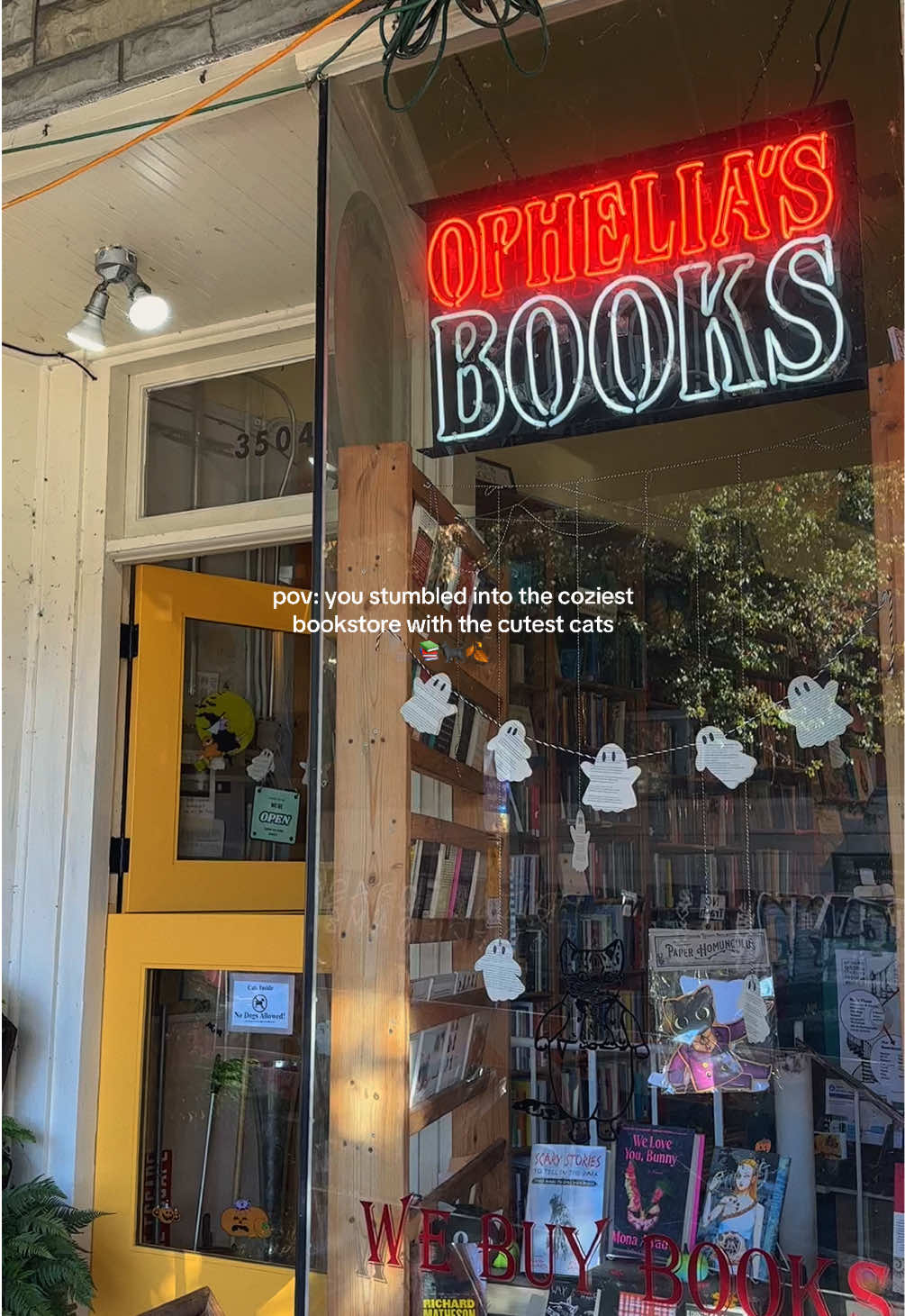 📍ophelia’s books (fremont) 📚🐈‍⬛🥹 #seattle #thingstodoinseattle #bookstore #cat 