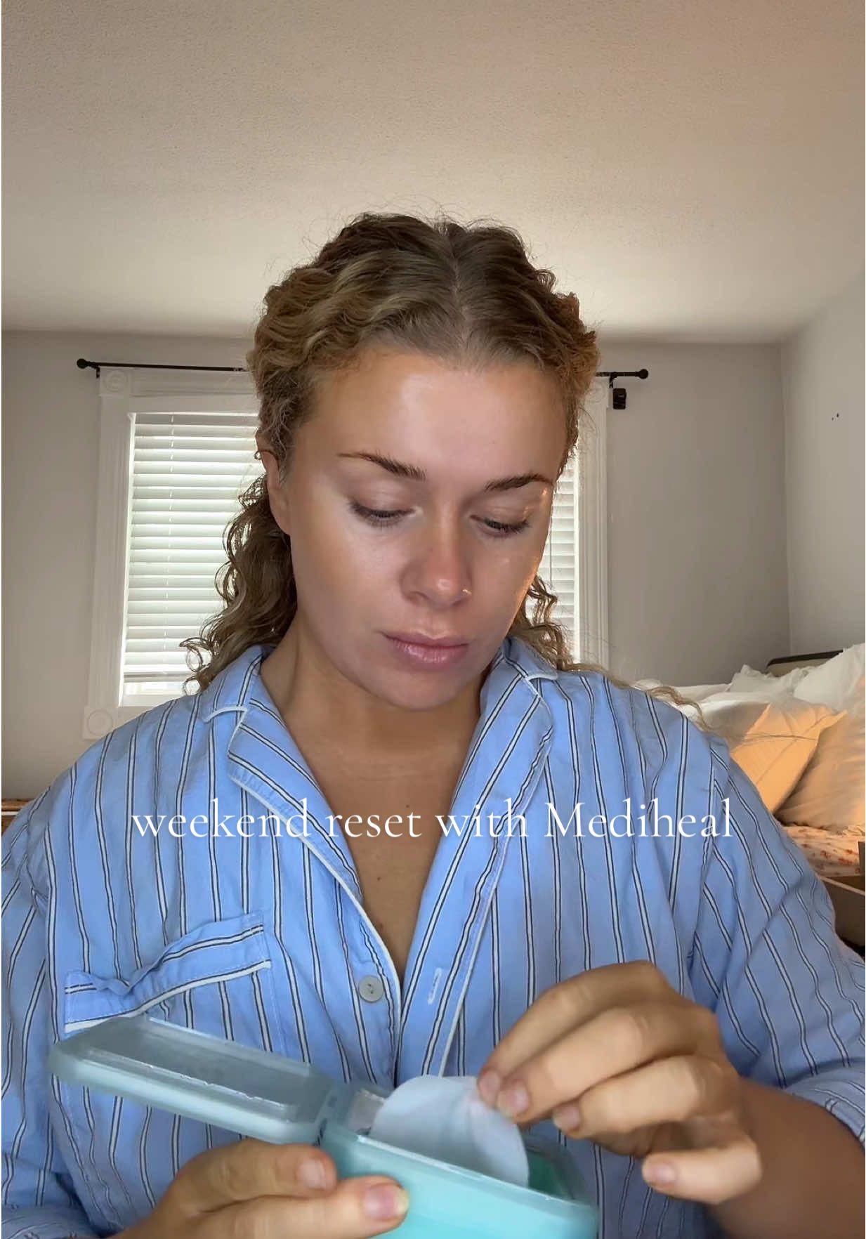 long weekend reset ✨☁️ my current obsession has been @MEDIHEAL Global Madecassosise Moisture Sun Serum Blemish Repair !! so light, sweat proof, & i can visibly see my dark spots disappear !! #skintok #trending #koreanskincare #viralskincare #fyp @MEDIHEAL @Gap @IMAGE Skincare 