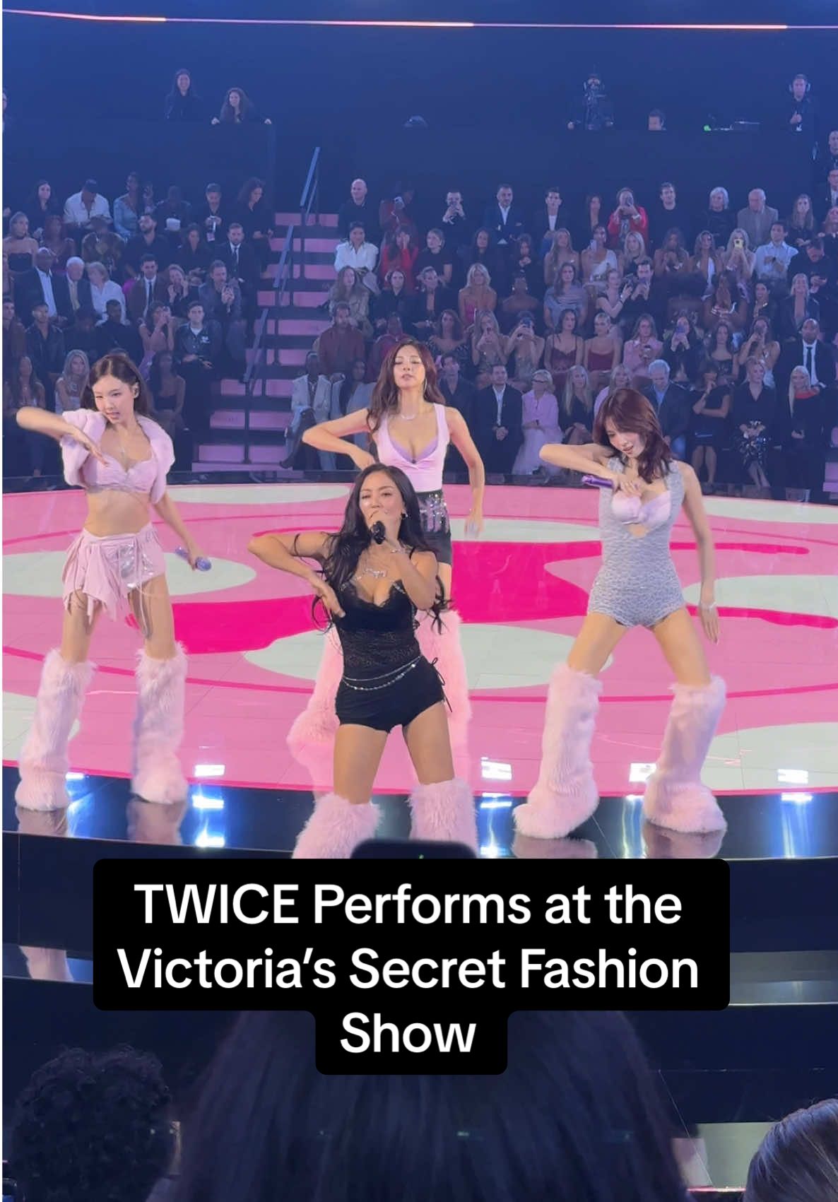 Leave it to the girls of #TWICE to bring the house down. The K-Pop group just performed #ThisIsFor at the #VSFashionShow, flanked by supermodels, of course. 