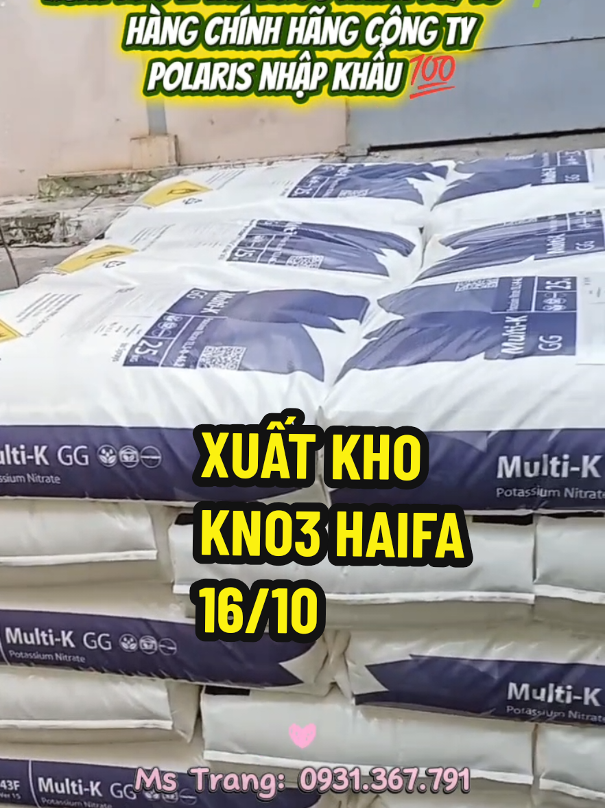 Potassium Nitrate - KNO3 Haifa xuất kho 16/10 🔥💯 Hàng chính hãng công ty Polaris nhập khẩu, đầy đủ giấy tờ #vattunongnghiep #phanbon #kno3 #haifa #polaris 