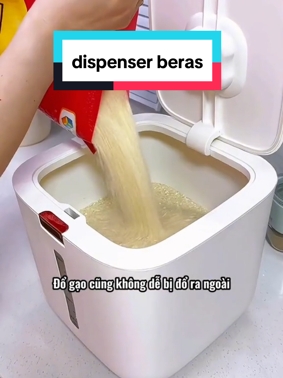 dispenser beras tempat wadah penyimpan beras biar awet dan aman #dispenserberas #wadahberas #dispenser #promoseruweekend 