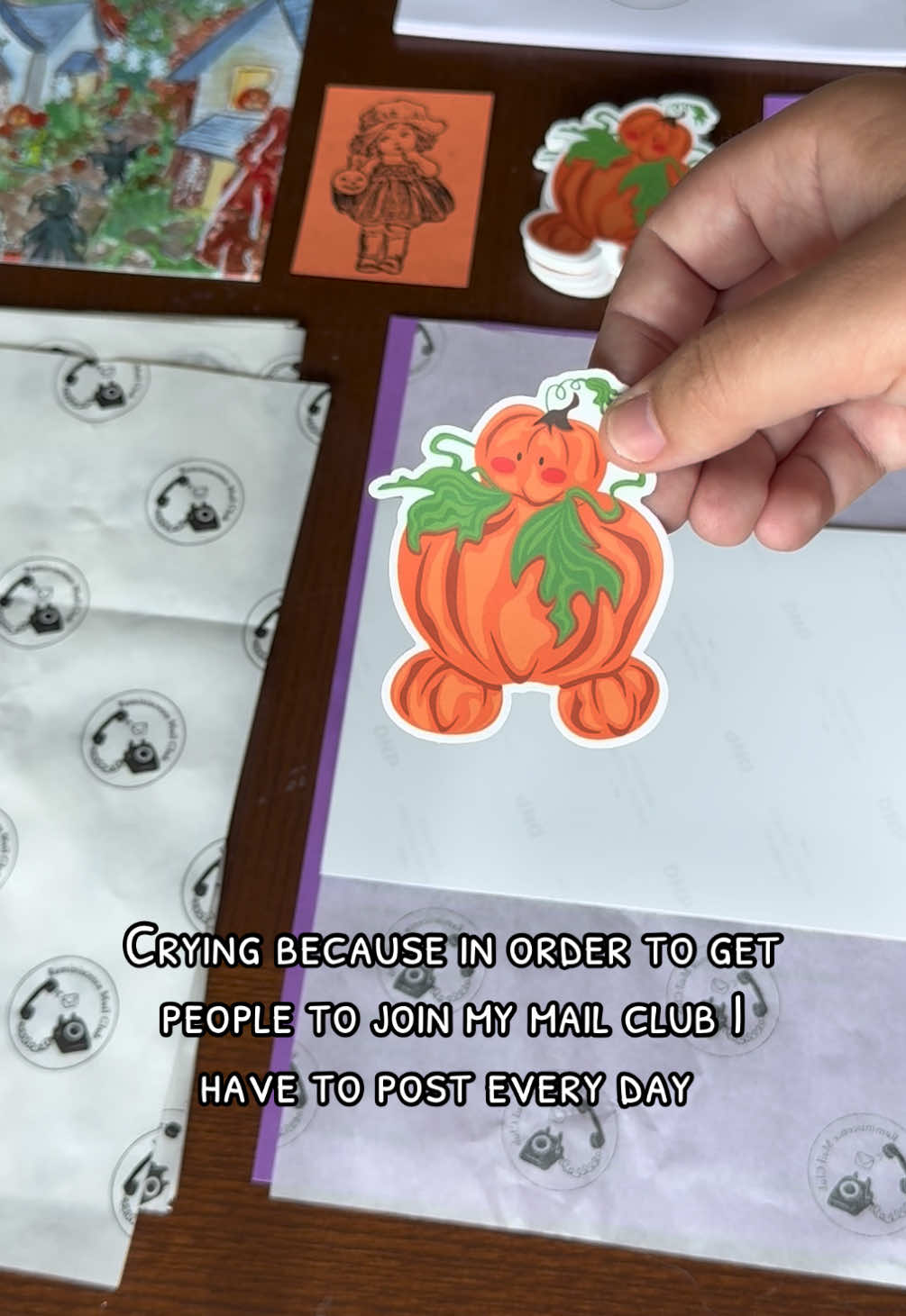 I love the grind but sometimes I forgot and I’m tired lol  #mailclub #printclub #snailmailclub #stickerclub #nostalgiaart 