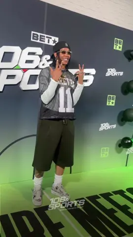@tswaggyone just pulled up to the #106AndSports Watch Party and is game ready! 🏆