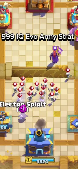 999 IQ play using new evo! 🤯 #clashroyale #supercell #funnygaming #progaming #mobilegames 