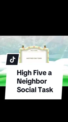 High Five a Neighbor’s Sim Task #simsfreeplay #socialtask #anothersimtown #highfiveneighbor #シムズフリープレイ 