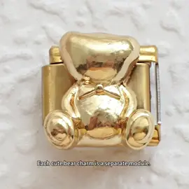 Title: 🐻✨Adorable Teddy Bear & Cute Charm! So Sweet 🎀 #ItalianCharm#CharmBeads #TeddyBearJewelry #CuteJewelry #JewelryMaking #ZhenDecorationJewelry