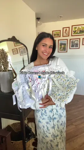 Can’t wait for these covers to make it to their new homes!! 🤍📖💐 #biblestudy #christiangirl #cottagecoreaesthetic #quiettimewithgod #christiangirltiktok 