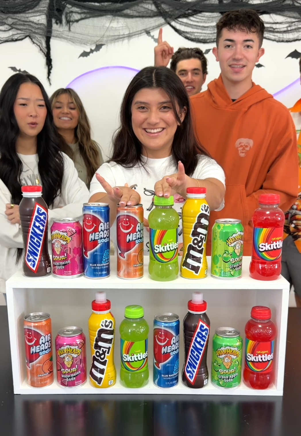 First to Match the Candy Drinks Wins!  #halloween #candy #games 