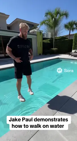 Can Jake Paul really walk on water 🙃 #jakepaul #water #magic #fyp #viral 