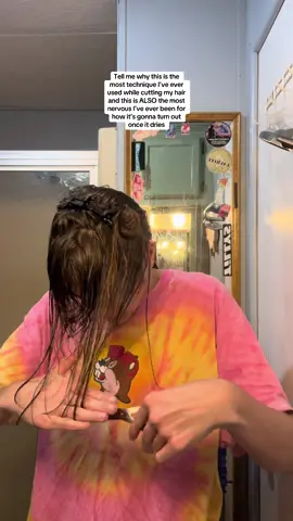 Let’s be real I started butchering halfway through but this is the longest I’ve had my hair since I chopped it all into a pixie and started taking care of my curls but the weight has made them look so sad and thin on top 😭  #fyp #florida #southerngothic #haircut 