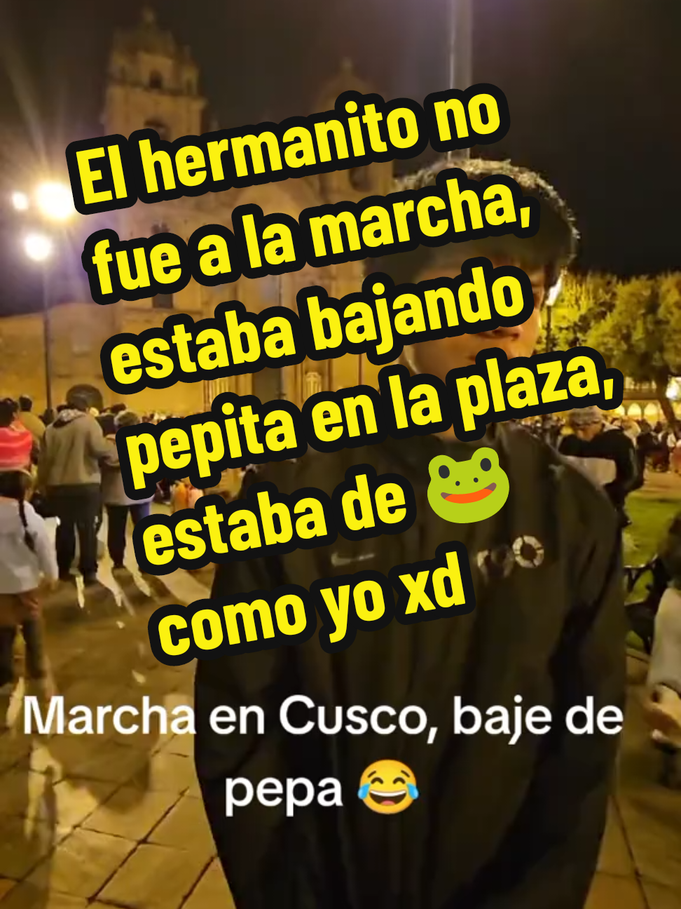 El brothercito no estaba marchando, estaba bajando pepita #cuzco_peru🇵🇪 #jovenes #congresodelperu 