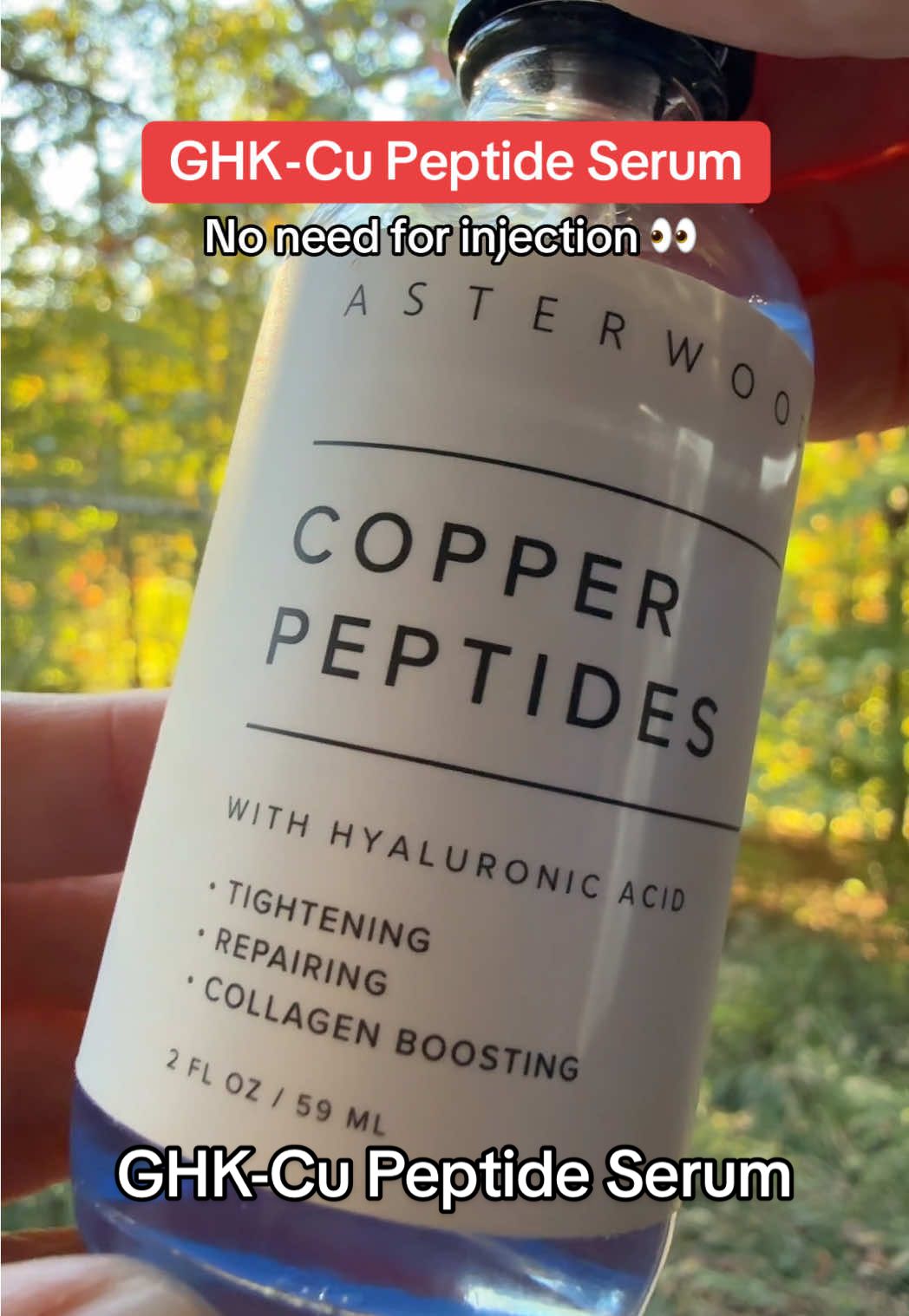 GHK-Cu Peptides Serum #peptide #peptideserum #peptideskincare #peptideforskin #copper @Asterwood Beauty 