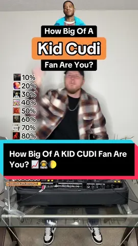 How Big Of A KID CUDI Fan Are You? 📈👨‍🚀 Can you get 1000% on this Kid Cudi song challenge? 🏆🌔 #kidcudi 