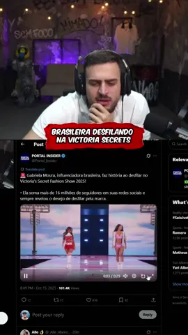 Brasileira desfilando na Victoria secrets @Jon Vlogs #gabimoura #bdj #victoriasecrets #clipstwitch #jonvlogs 