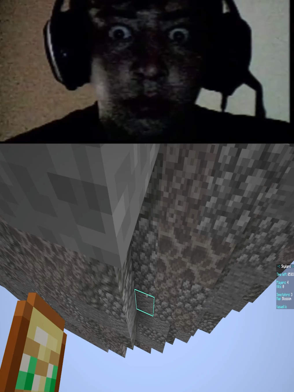 locked in 🤞  . . facecam is @HaosBlast, not affiliated in any way gameplay from taswell.io (discord in bio) #Minecraft #funny #taswell 