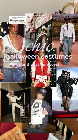 Replying to @usernamedceddy here are some chic halloween costumes for all the fashion boys out there 🥊🤡📹🪲⚓️ p.s. i have so many more halloween costume inspo ideas for all my fashion girls and fashion lovers ☺️🫶 p.s.s. check out @Jerry for more fashion coded vintage boys halloween costumes he’ll give you better ideas than i ever could LMAO #halloween #halloweencostume #halloweenlook #costumeideas #fashiontiktok 