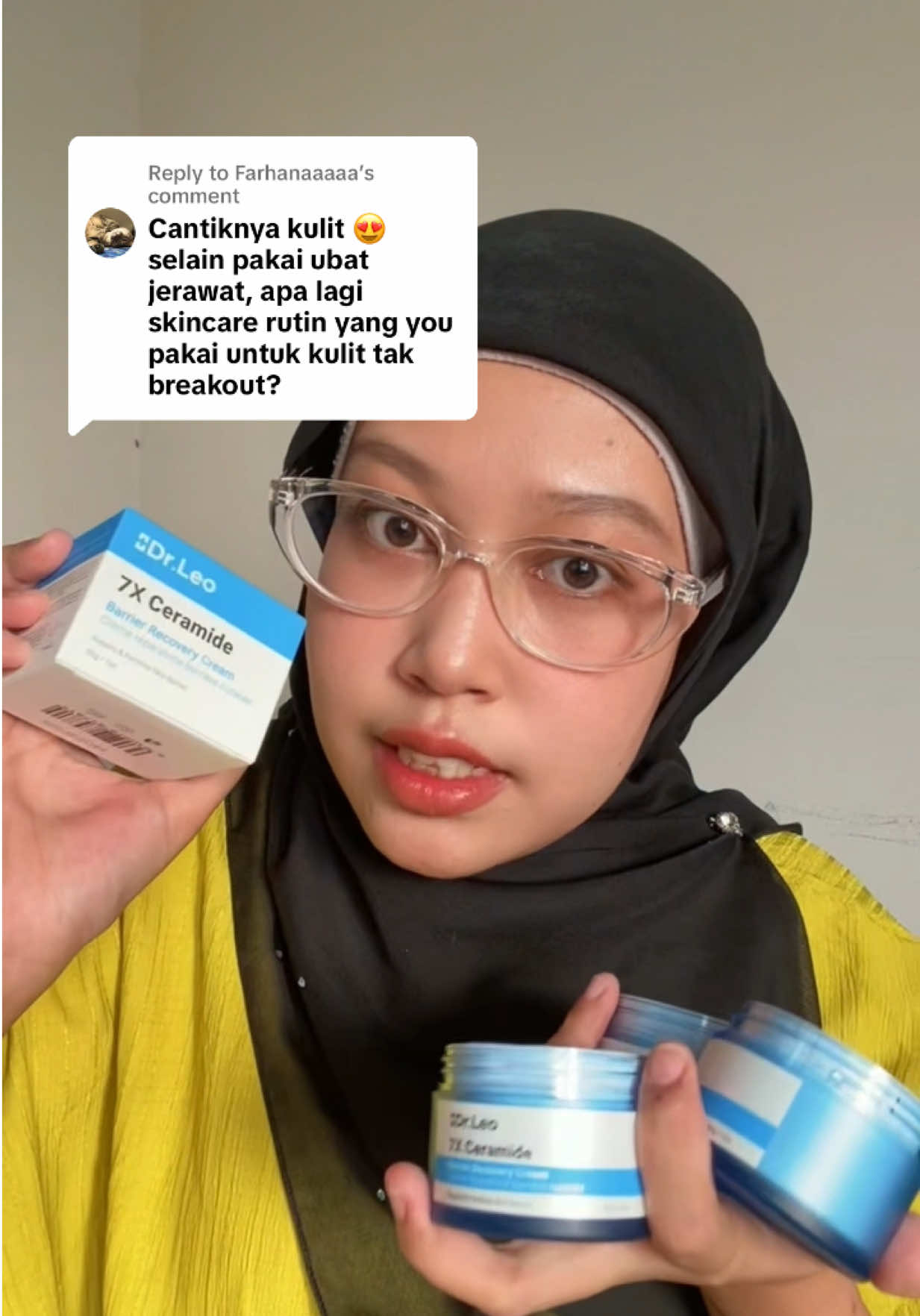Replying to @Farhanaaaaa i pakai this moisturizer daripada Dr.Leo 🥰 #drleo #drleomy #ceramide #moisturizer #7xceramide