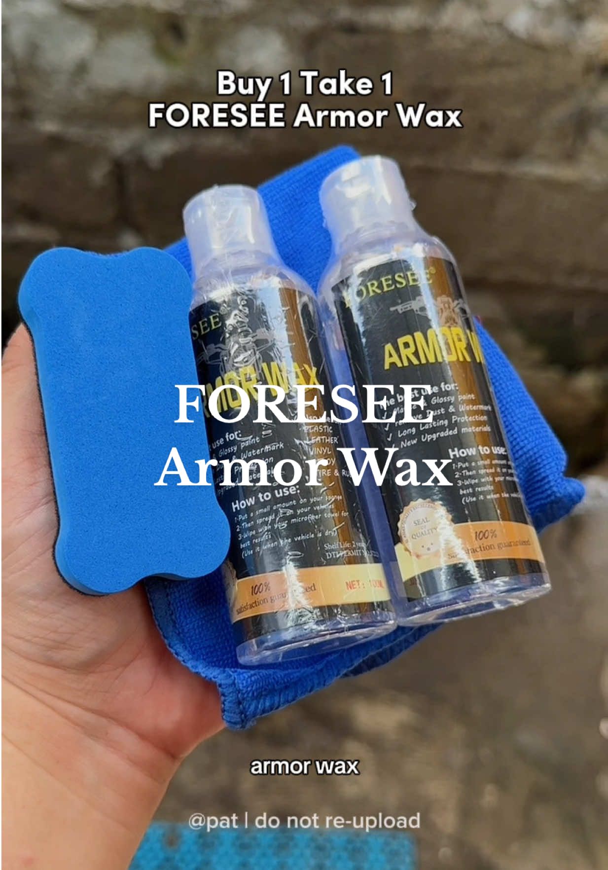 Grabe sa kintab ‘tong Foresee Armor Wax 😍 #armorwax #foreseearmorwax #automotivecoating #coating #armorall 