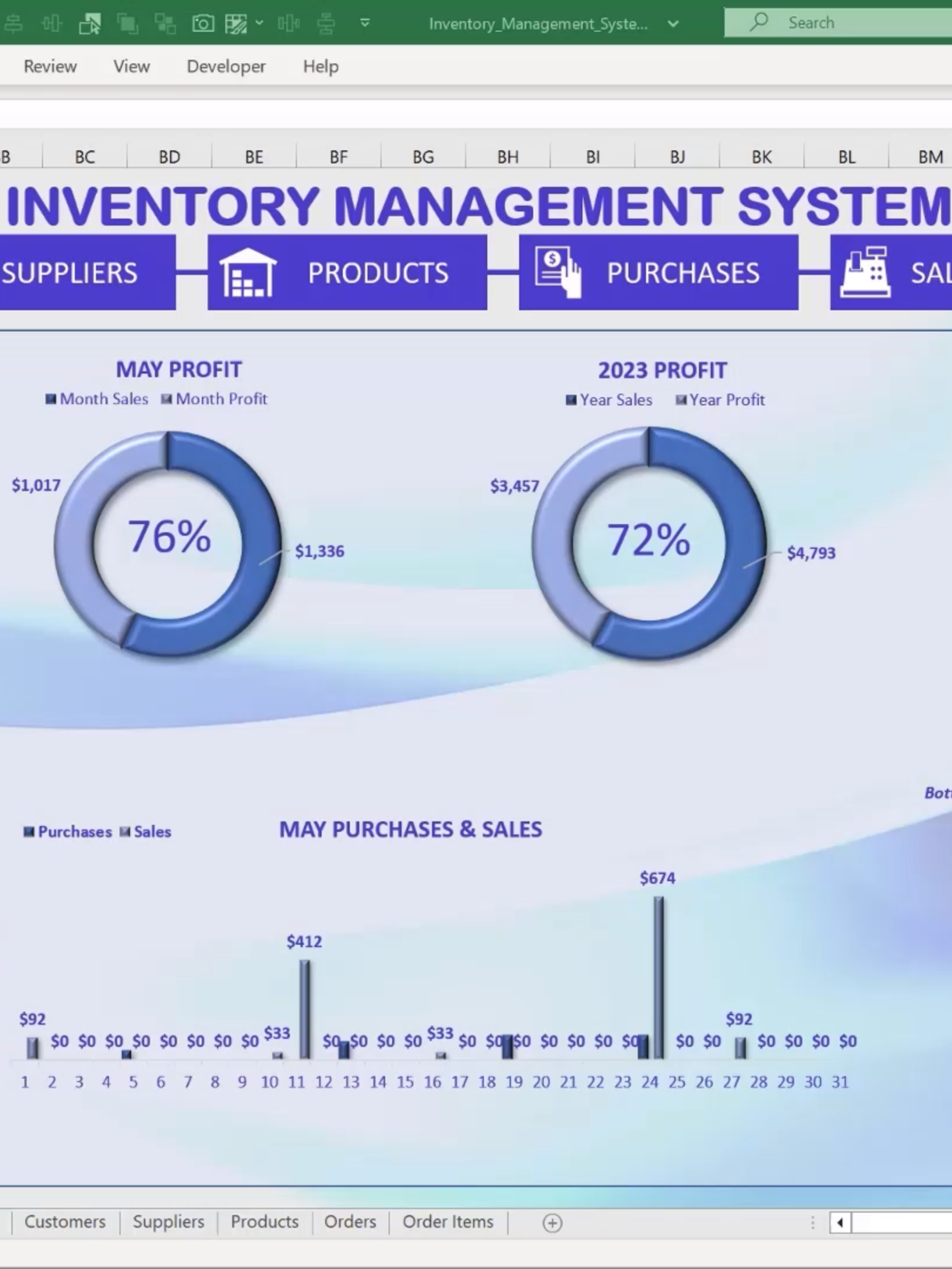 Still tracking inventory across 10 sheets? Yikes 😬 Let’s fix that with a full Excel Inventory System — all in one place! Comment for the workbook or hit the link in my bio. #Excel #Inventory #VBA
