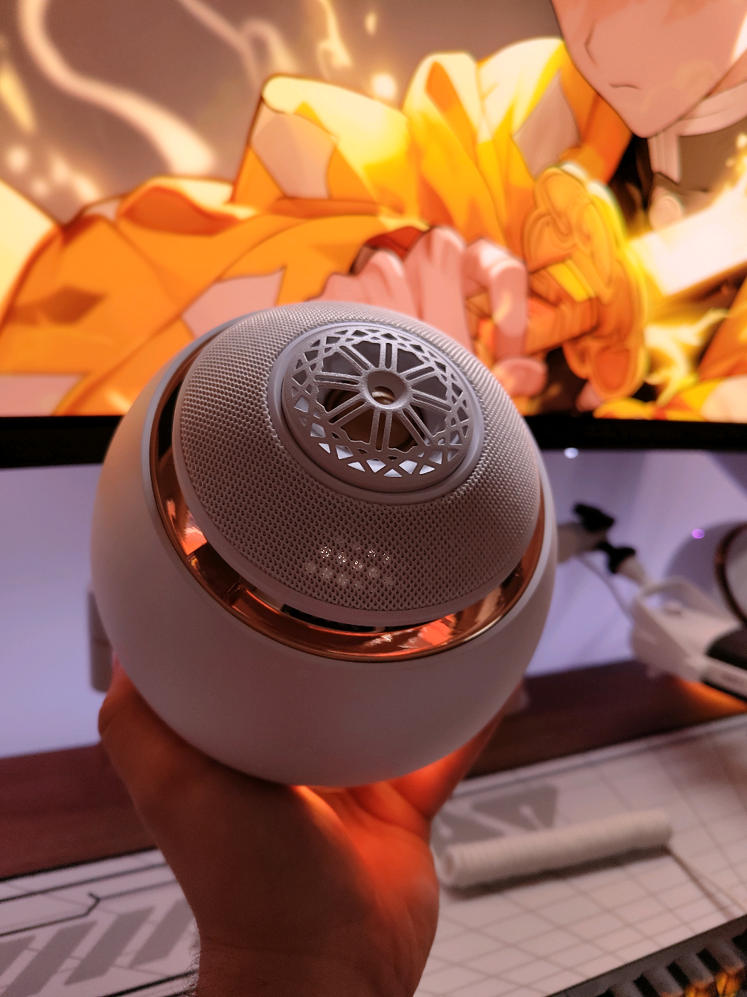 New Pebble Nova speakers! they look so good 🤍🔥 #fyp #custompc #GamingSetup #gaming 