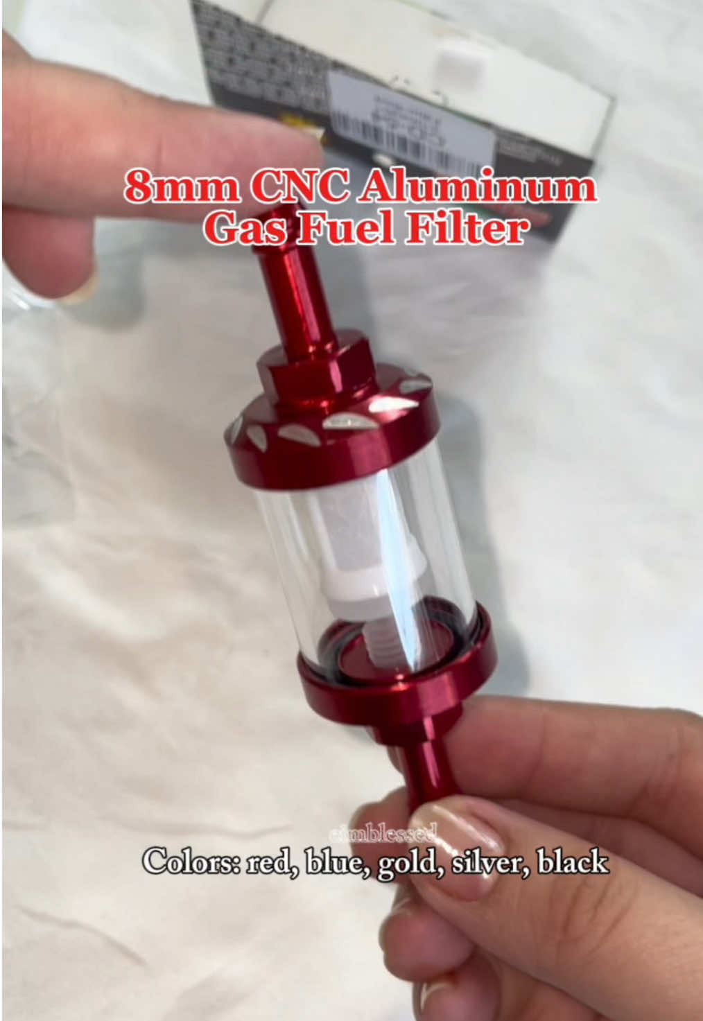 CNC Aluminum Gas Fuel Filter 8mm Universal Alloy Gas Fuel Filter for Motorcycle #foryou #motorcyclefuelfilter #universalfuelfilter #alloygasfilter #fuelfilter #motorcycleaccessories #freesamplesapproved #motorcyclefuelfilter 