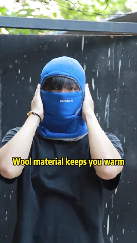 In winter ❄️ keep warm by it, wool warm headgear three-in-one.#winter #wool #tiktokshop #warm 