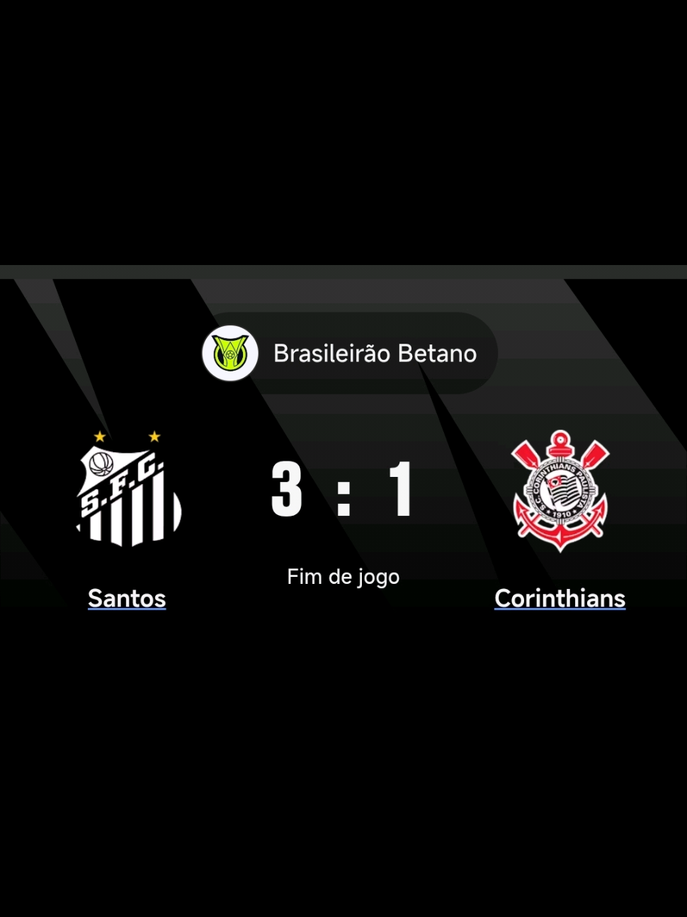 Santos 3 x 1 Corinthians #futebol #brasileirão #santos #corinthians 