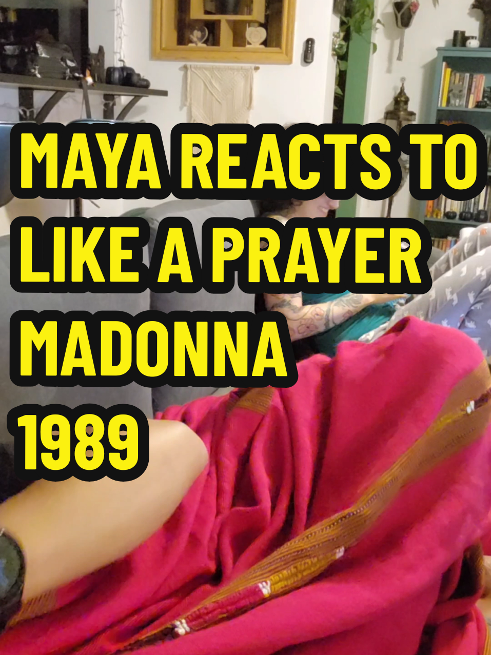 Maya cracks the code at the end 🤣 reacting to Like A Prayer by Madonna 1989 #mayareacts #80s #80smusic 