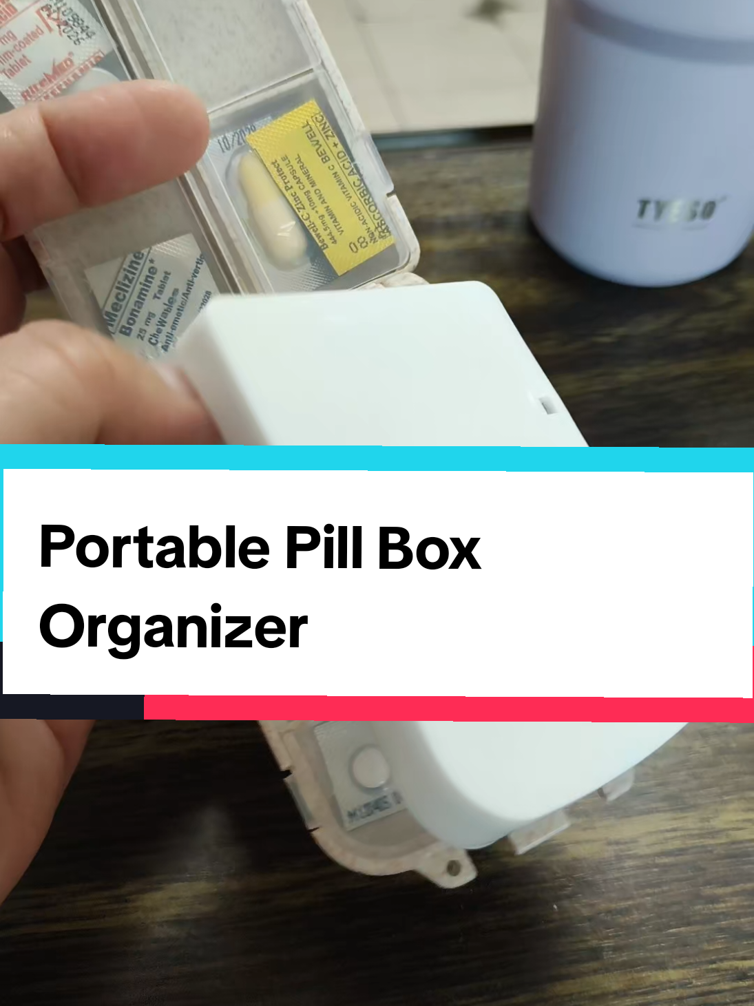 Hindi mo na kailangan maghanap ng meds at food supplements sa bag mo with this Portable Pill Box Organizer. Perfect for on-tha-go! Magaan, cutie, at biodegradable👌#portablepillbox  #medicineorganizer  #pillstorage #travelpillbox  #sustainableliving 