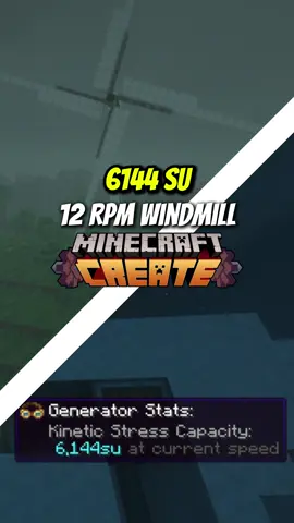 12 RPM WINDMILL #Minecraft #createmod 