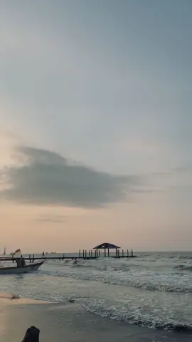 sunset in tegal with monolog song🫀 #pantaialamindahtegal #monolog 