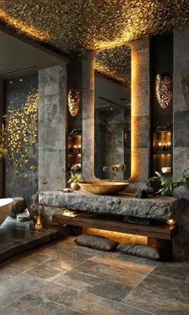 Mang không gian xanh vào trong phòng tắm 🌿#khonoithattugia #noithatdep #thietkenoithat #thietkephongtam #phongtam 