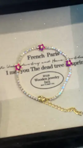 Red flower bracelet ❤️❤️❤️#fyp #aesthetic #aesthetics #jewelry #bracelet 