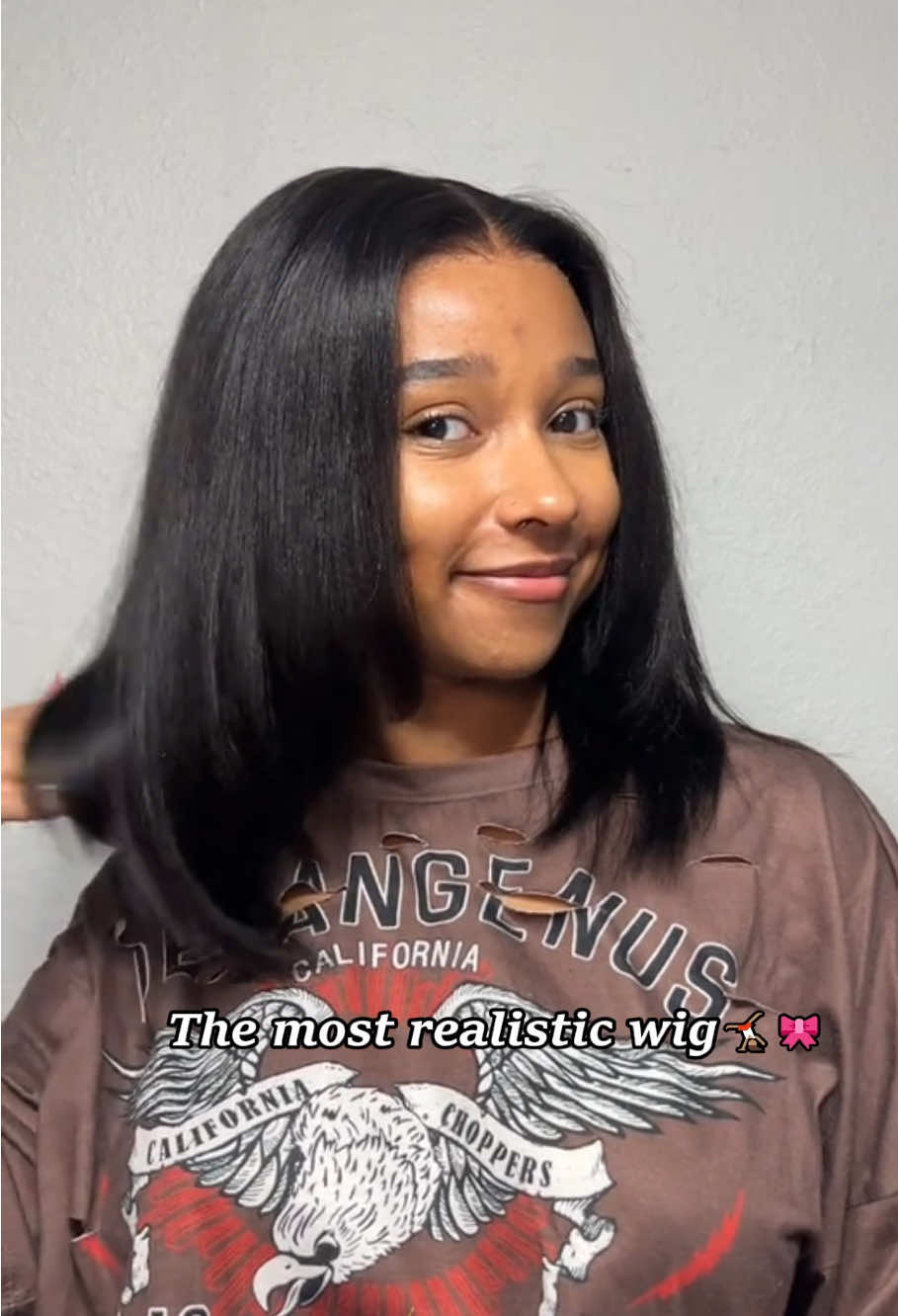 Bob season is coming😍🥰 Hair Info: pre layered yaki straight bob glueless wig 12 inches(🔗 in my bye-oh!) ,enjoy extra 𝟐𝟔%𝐎𝐅𝐅 with 