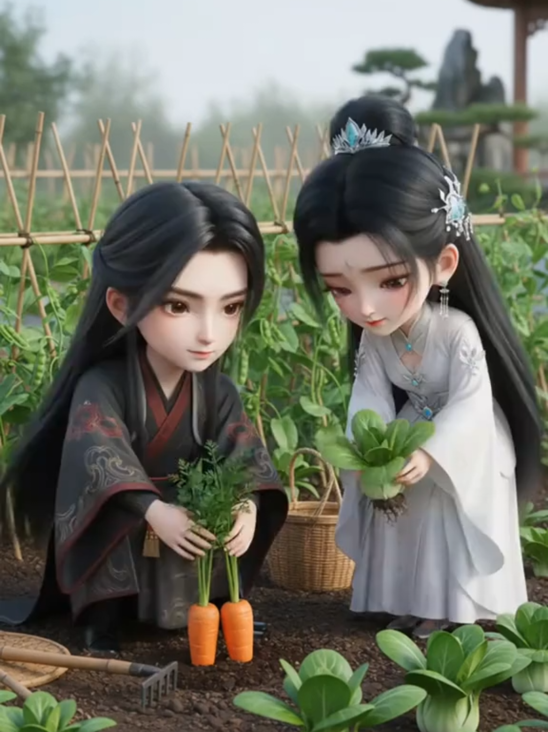 雪琪和小凡隐居田园生活 #张小凡 #jadedynastys3 #诛仙 #donghuaedit #donghua 