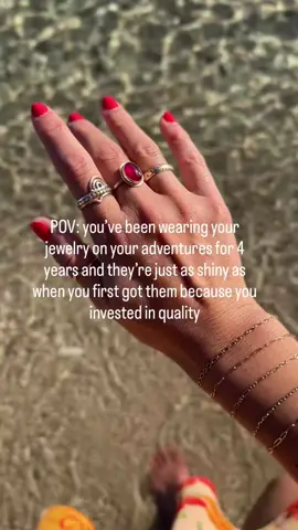 This is your reminder that you can wear your jewelry 24/7! I’ve been wearing mine every day for 4 years in salt water, sunscreen, you name it and they’re still just as shiny as when I first put them on! I am a huge fan of investing in quality for my jewelry and wardrobe and getting pieces you love that will last! **My only caveat is if you have an Ethiopian opal - because they’re made of mostly water, they should be removed when showering, swimming, and washing hands. This is not true for Australian and other opals! Where do you want to take your jewels next?👀✨ #handmadejewelry #jewelryofinstagram #permanentjewelry 