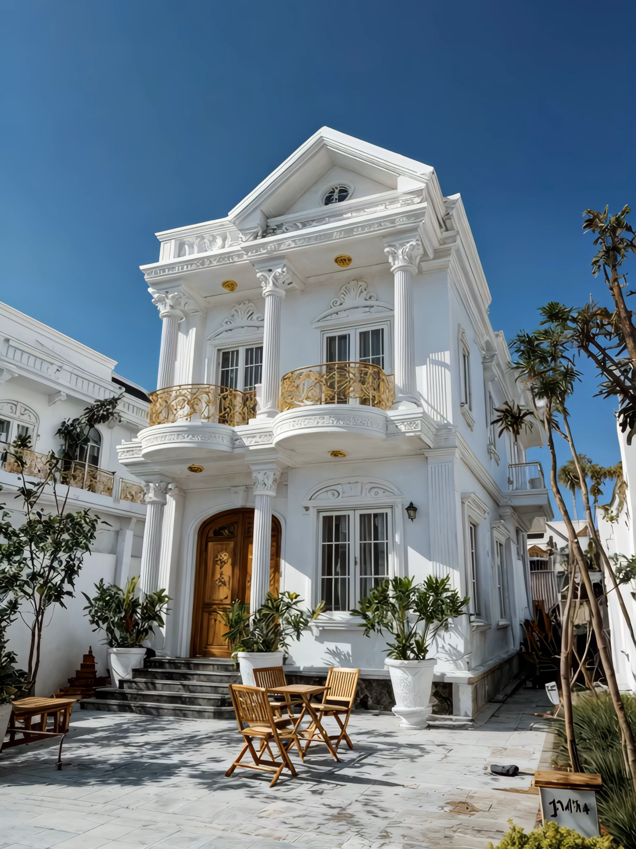 Trắng tinh khôi, vàng ánh nhẹ sang mà không cần nói nhiều.#nhadeptugia #nhahiendai #nhavuon #nha2tang #maunhadep