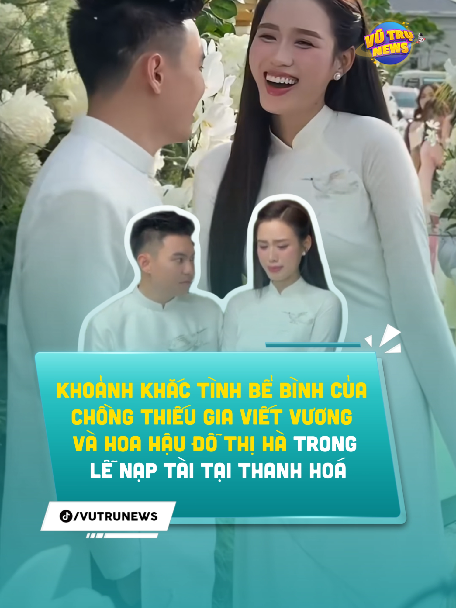 Hoa hậu Đỗ Thị Hà xinh đẹp hạnh phúc bên chồng Viết Vương <3 #Vutrunews #Dothiha #Hoahau #tiktokgiaitri