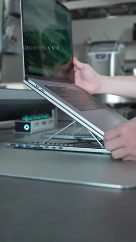 Laptop Stand with Built-In Docking Hub — One Setup for Work and Power 💻⚡ #LaptopDock #DeskSetup #ProductivityTools #TechEssentials #workfromhome 