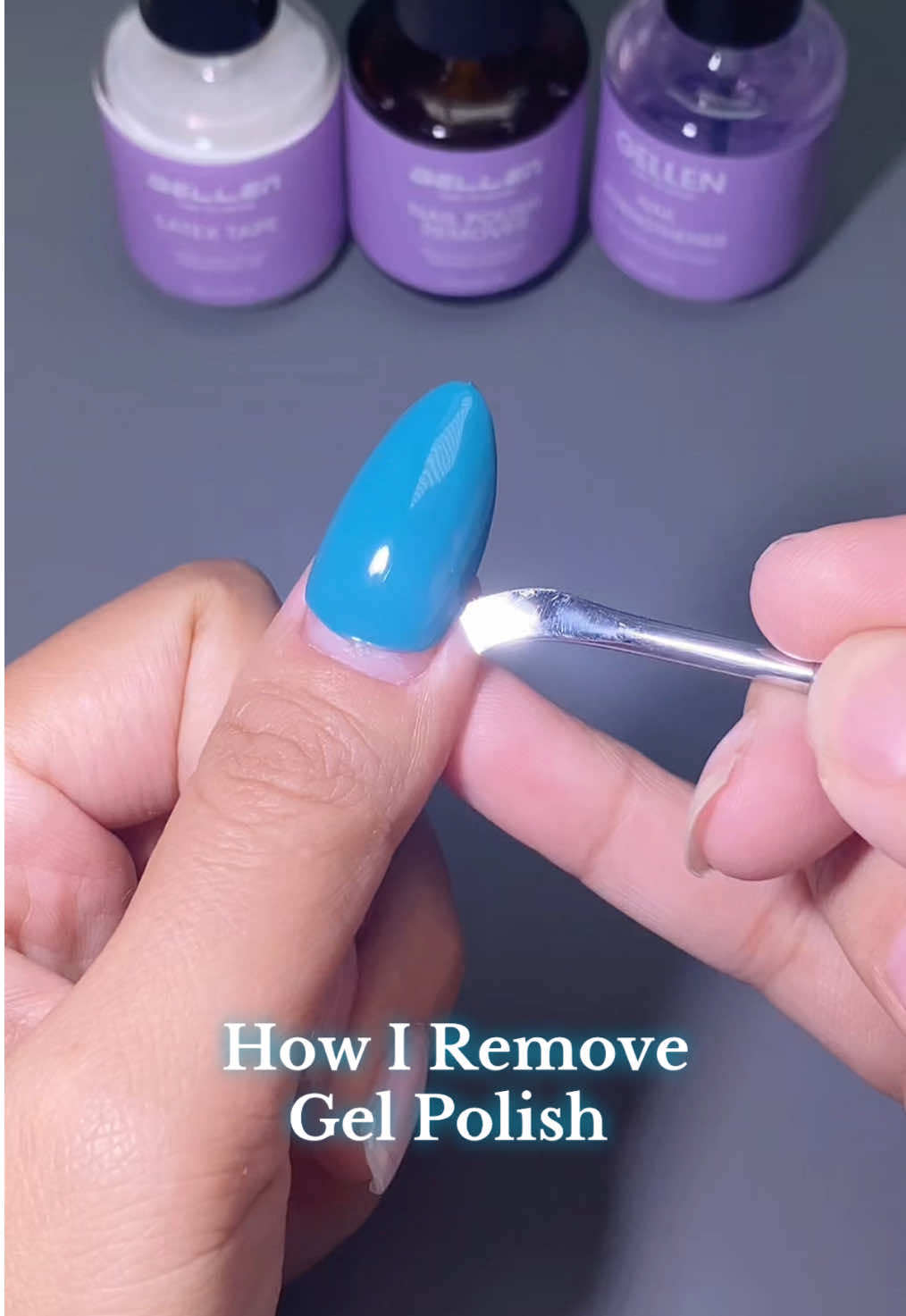 Nails Tutorial How to remove gel nail polish at home 💕no damage and simple to use #gellen #nails #nailstutorial #nailsart #nailsart 