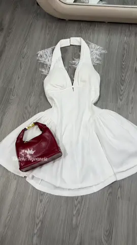 Váy Cổ Yếm Tuyết Mưa Phối Ren #vaycoyem #vayditiec #vayxinhmoingay #xuhuongtiktok #ngoanvie 