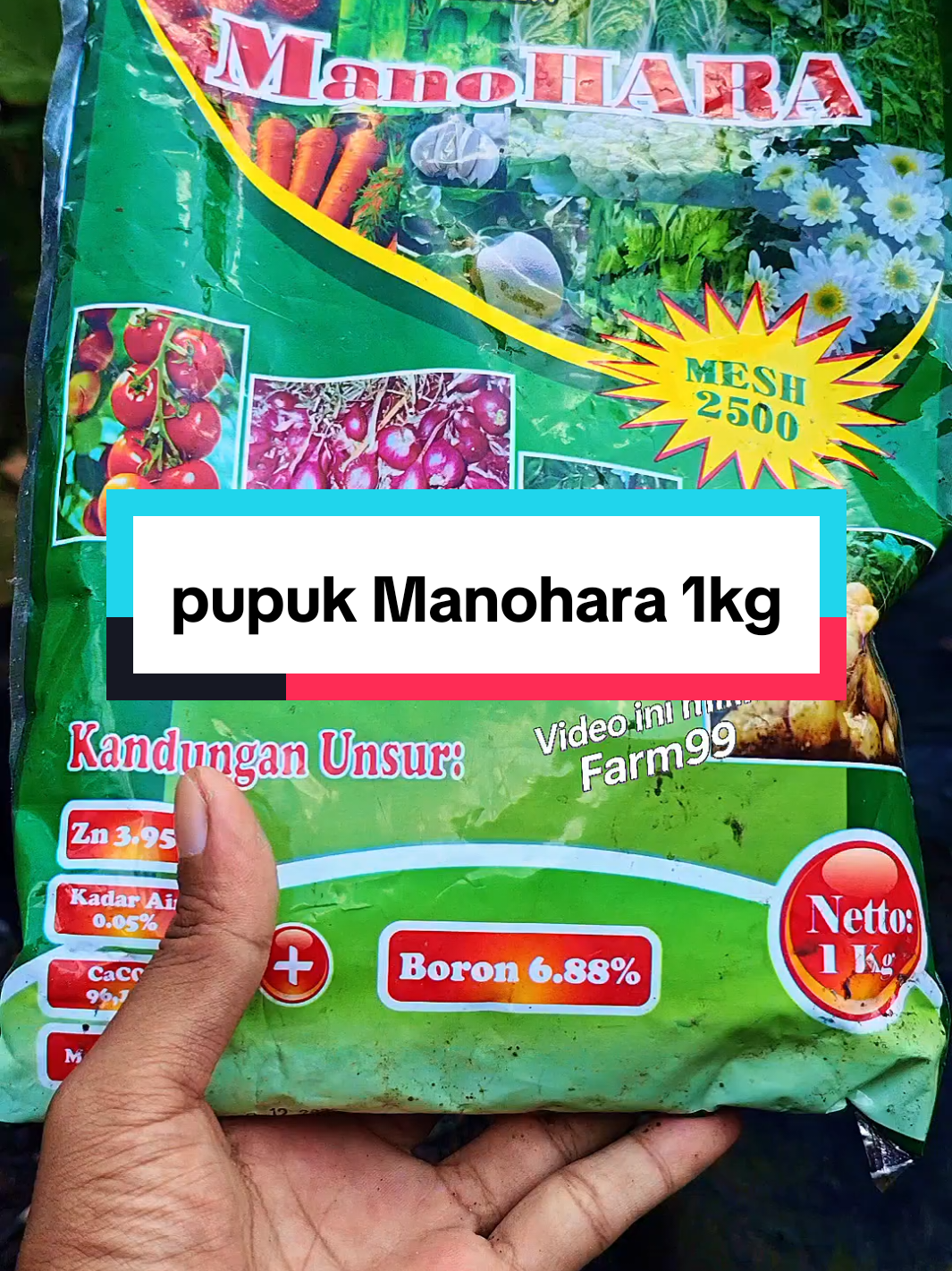 Pupuk Manohara kemasan pabrik 1 kg...  #pupukmanohara #pupukkalsium #pupukantirontok #pertanian #farm99 
