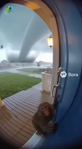 #monkey #viral #fyp #tornado #Sora2 