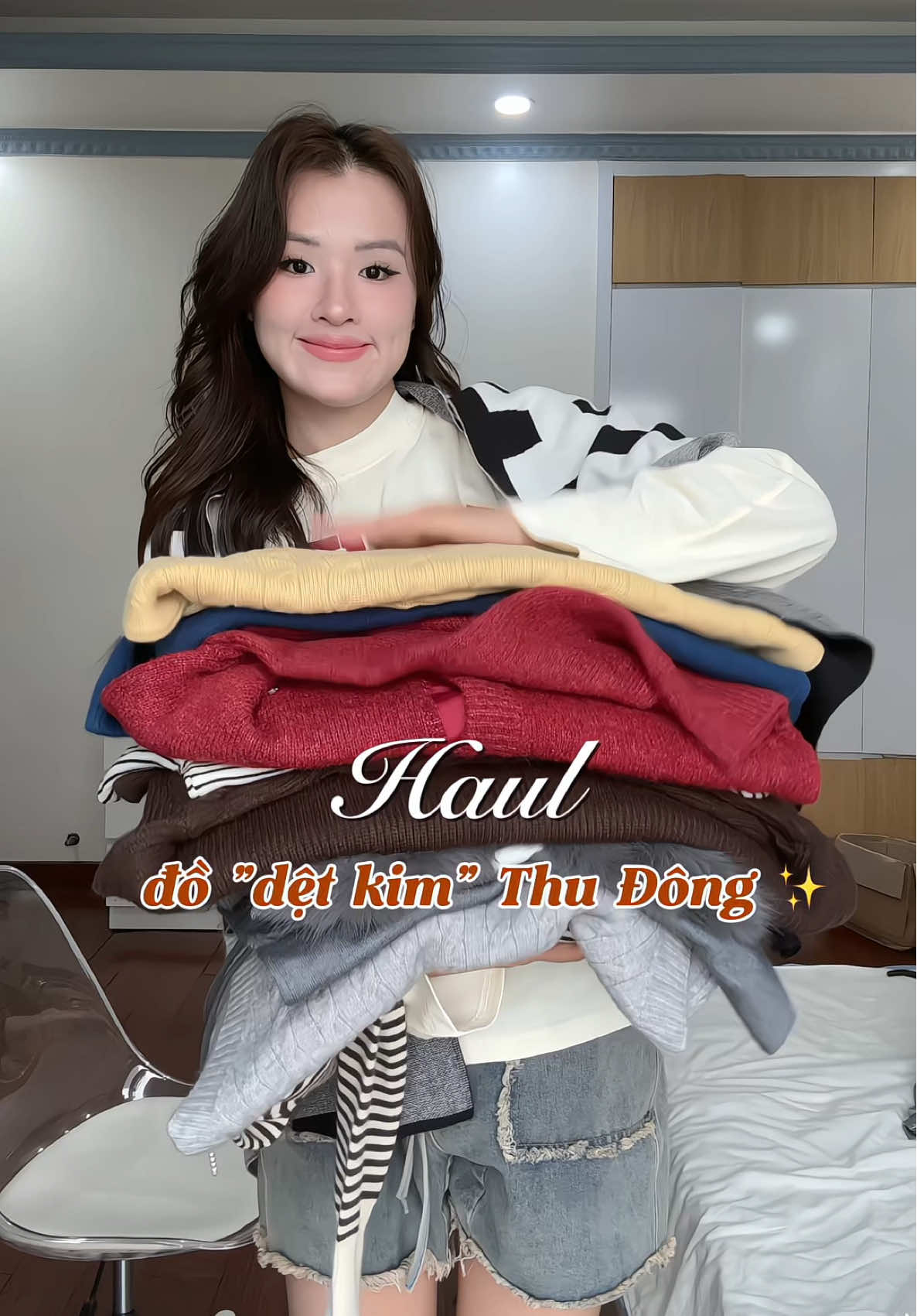 Haul đồ dệt kim xink cho mùa Thu Đông✨❄️ #unboxinghaul #aolen #setdoxinh #viral 