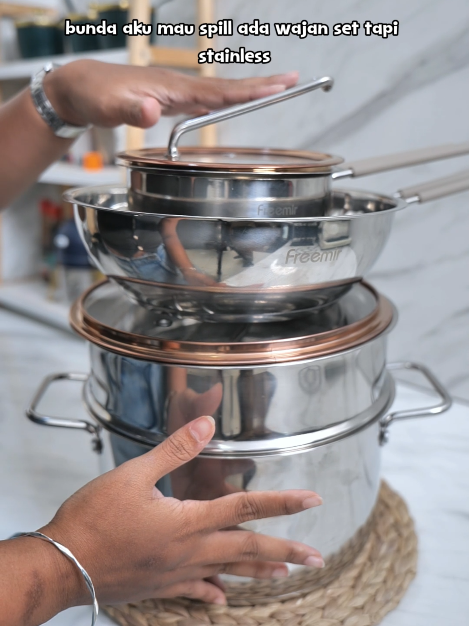 paket wajan panci bahan stainless 😍 #freemir #wajan #panci #stainless #paketwajan