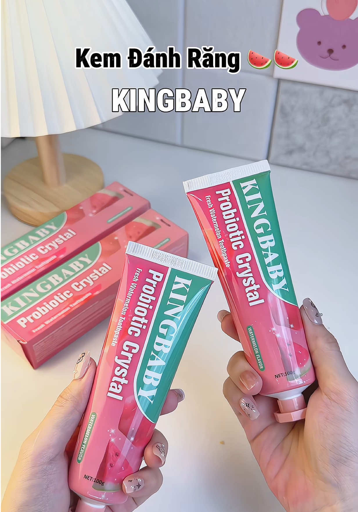 Tui mua 2 tuýp mà zá chỉ bằng 1 tuýp siêu hạt dẻ , mùi dưa hấu thơm lắm luôn.  Kem đánh răng Kingbaby  #kemdanhrangkingbaby #kingbaby #kemdanhrang 